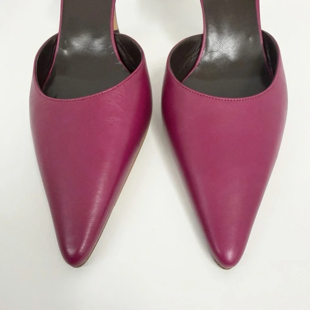 Balenciaga Leather Shoes Fuchsia NIB Cote D'Azur Anemone 37 1/2